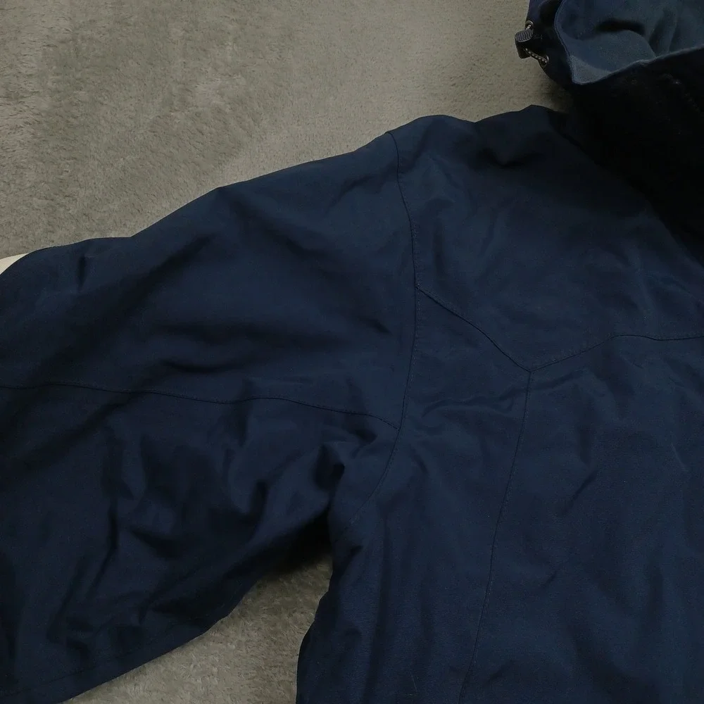 North Face Jacket Mens‎ Medium Blue Full Zip Hooded Outdoor Hyvent